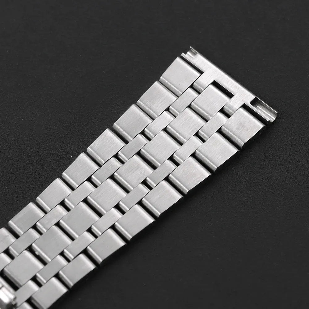 Solid Stainless Steel 5-Link Watch Band 20mm / 22mm – Folding Clasp