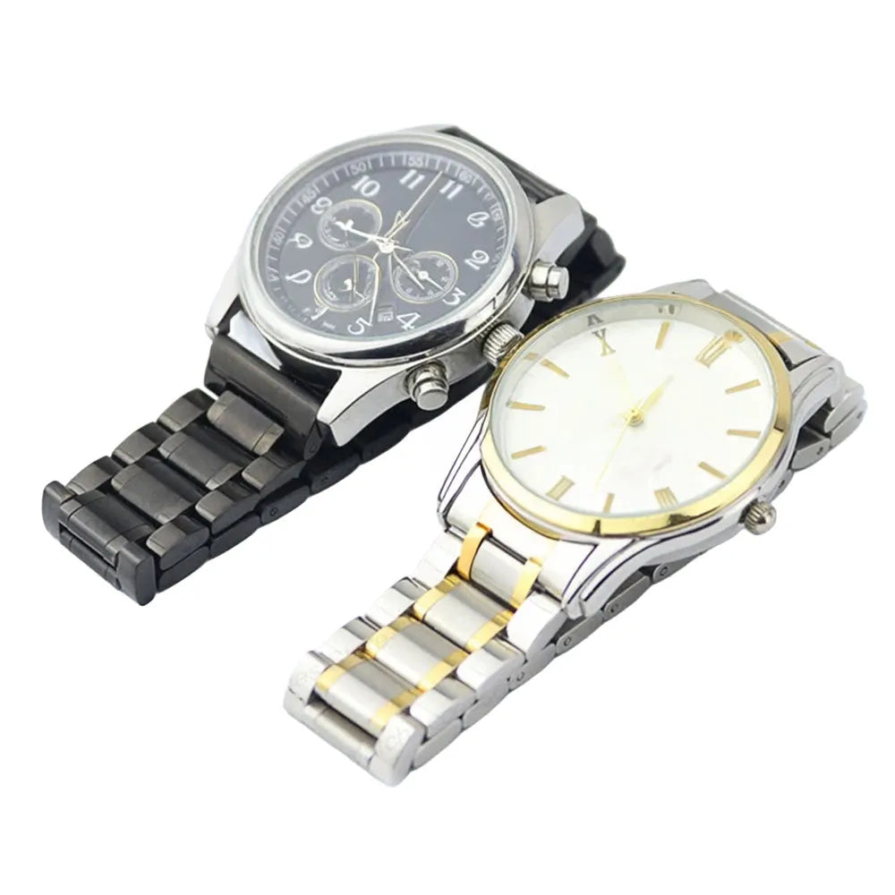 Solid Stainless Steel Watch Band Compatible with 12–24mm Watches – Butterfly Clasp-ChronoCraft-Viva Timepiece