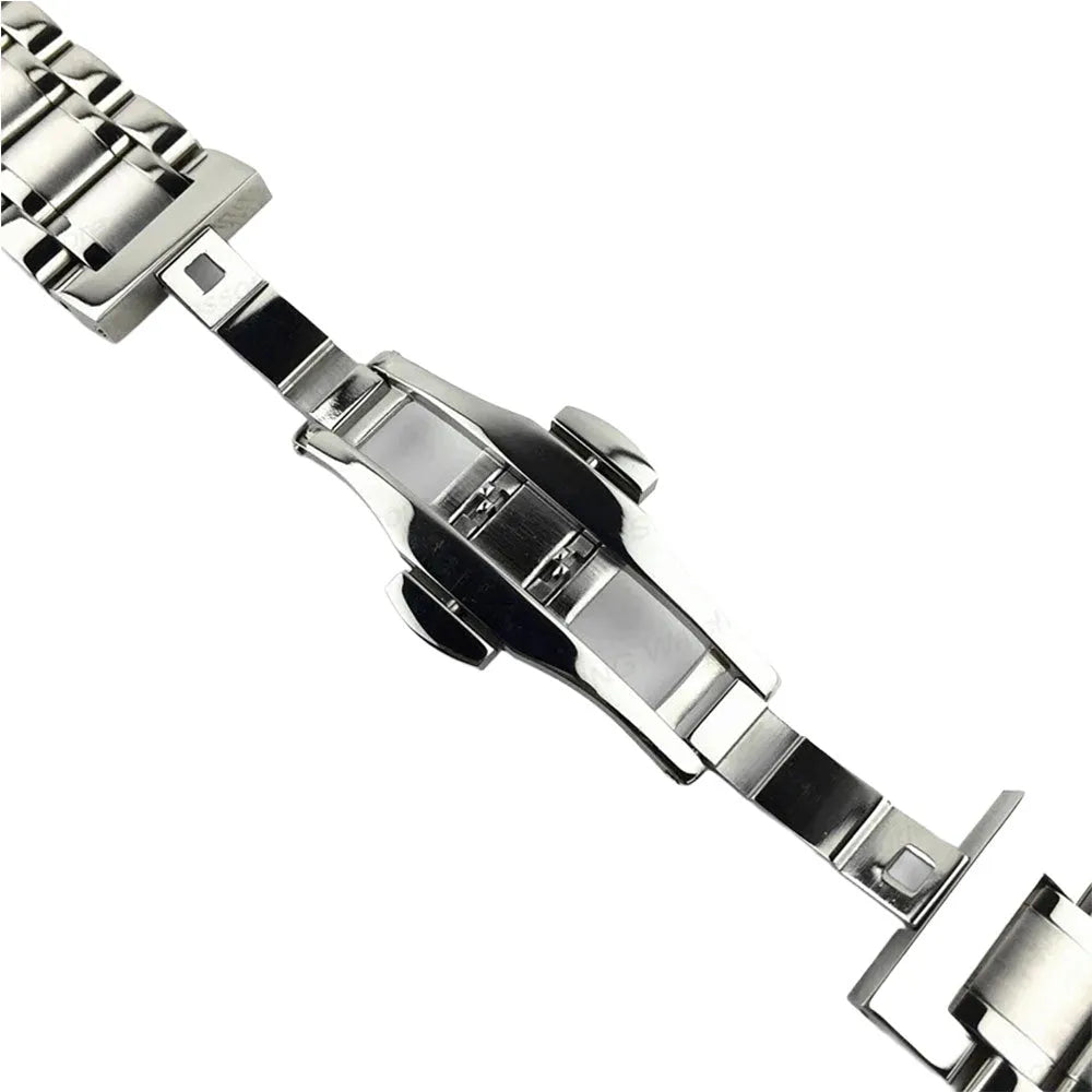 Solid Stainless Steel Watch Band Compatible with 12–24mm Watches – Butterfly Clasp-ChronoCraft-Viva Timepiece
