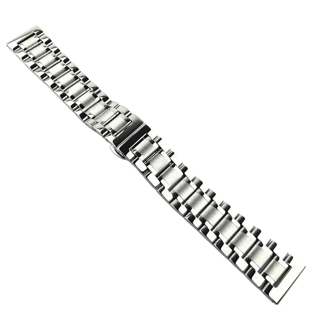 Solid Stainless Steel Watch Band Compatible with 12–24mm Watches – Butterfly Clasp-ChronoCraft-Viva Timepiece