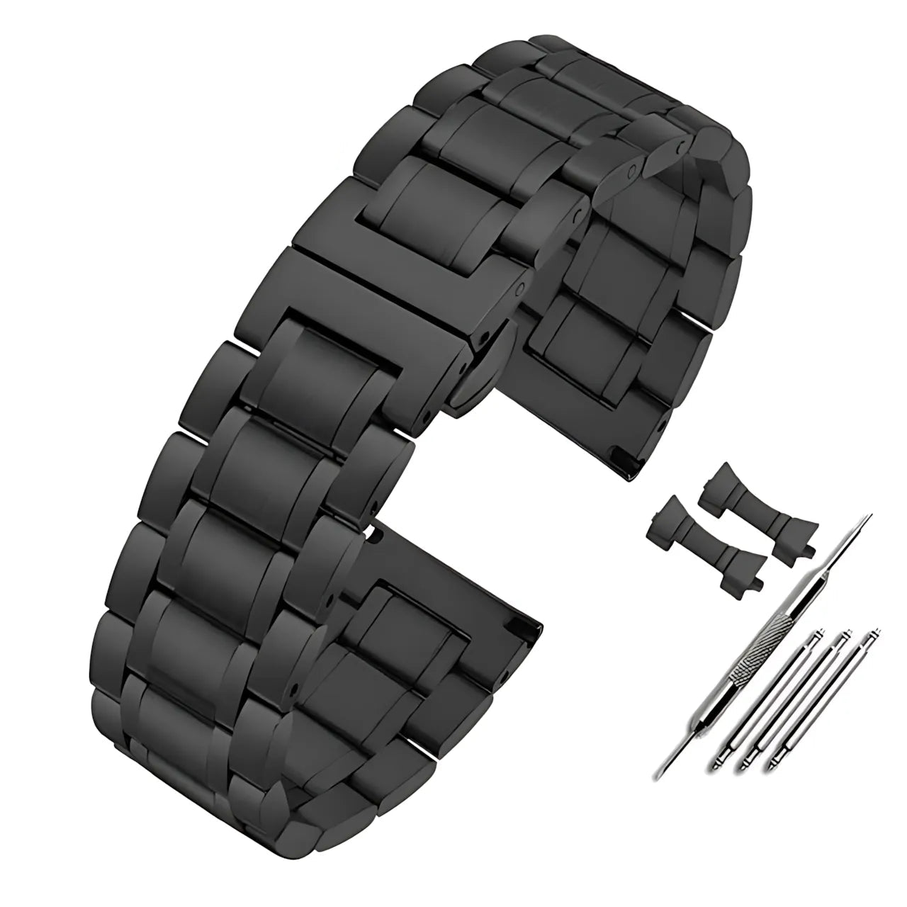 Solid Stainless Steel Watch Band Compatible with 12–24mm Watches – Butterfly Clasp-ChronoCraft-Viva Timepiece