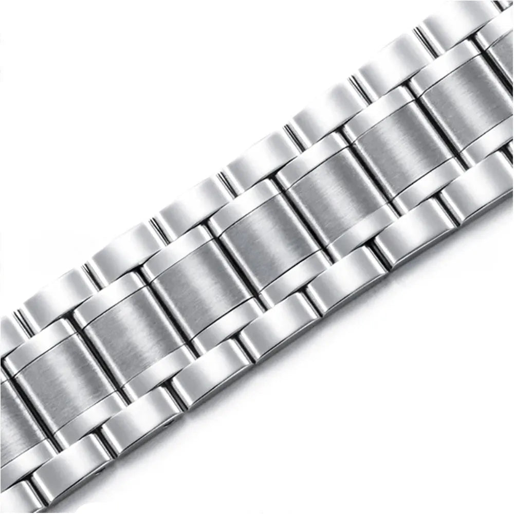 Solid Stainless Steel Watch Band Compatible with 12–24mm Watches – Butterfly Clasp-ChronoCraft-Viva Timepiece
