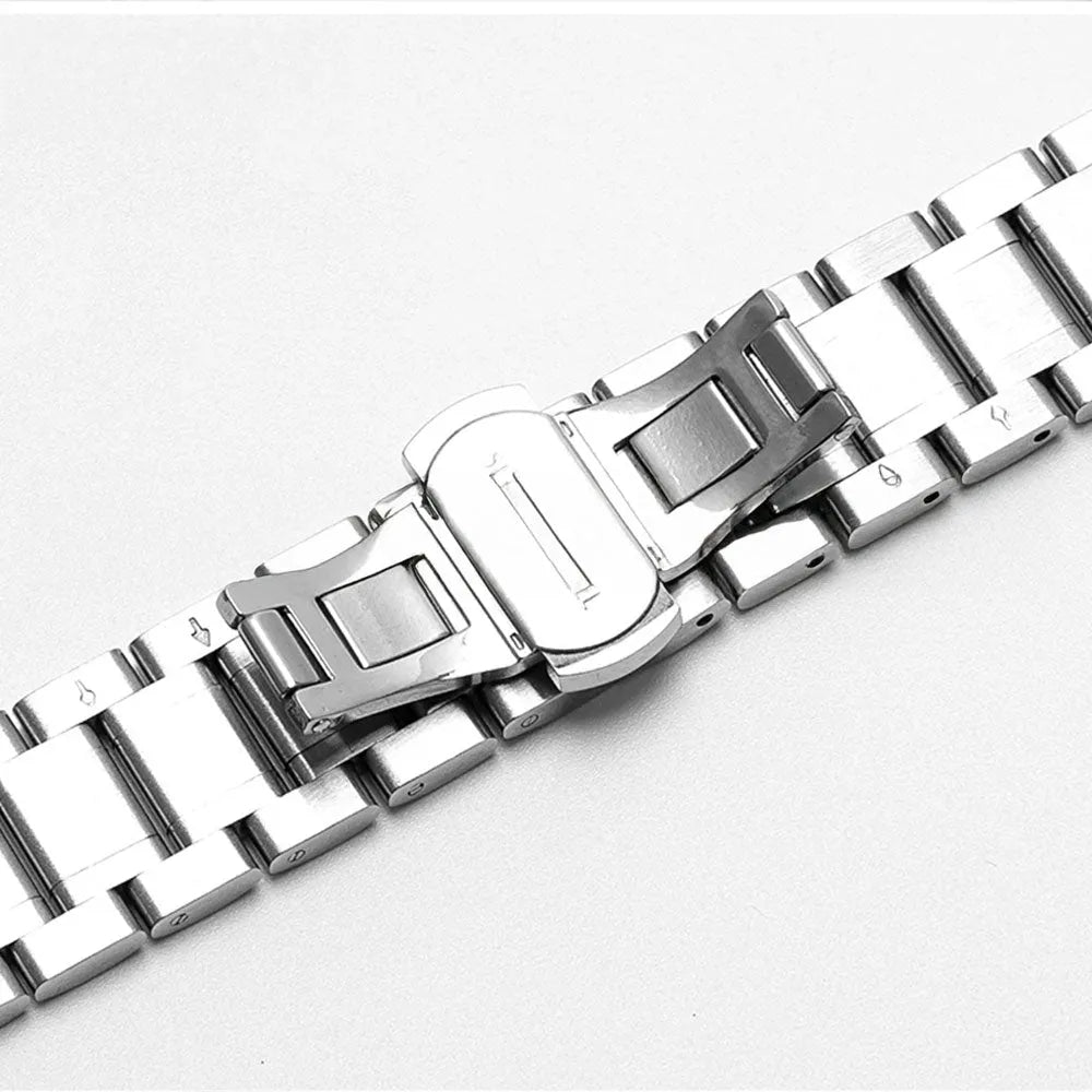 Solid Stainless Steel Watch Band Compatible with 12–24mm Watches – Butterfly Clasp-ChronoCraft-Viva Timepiece