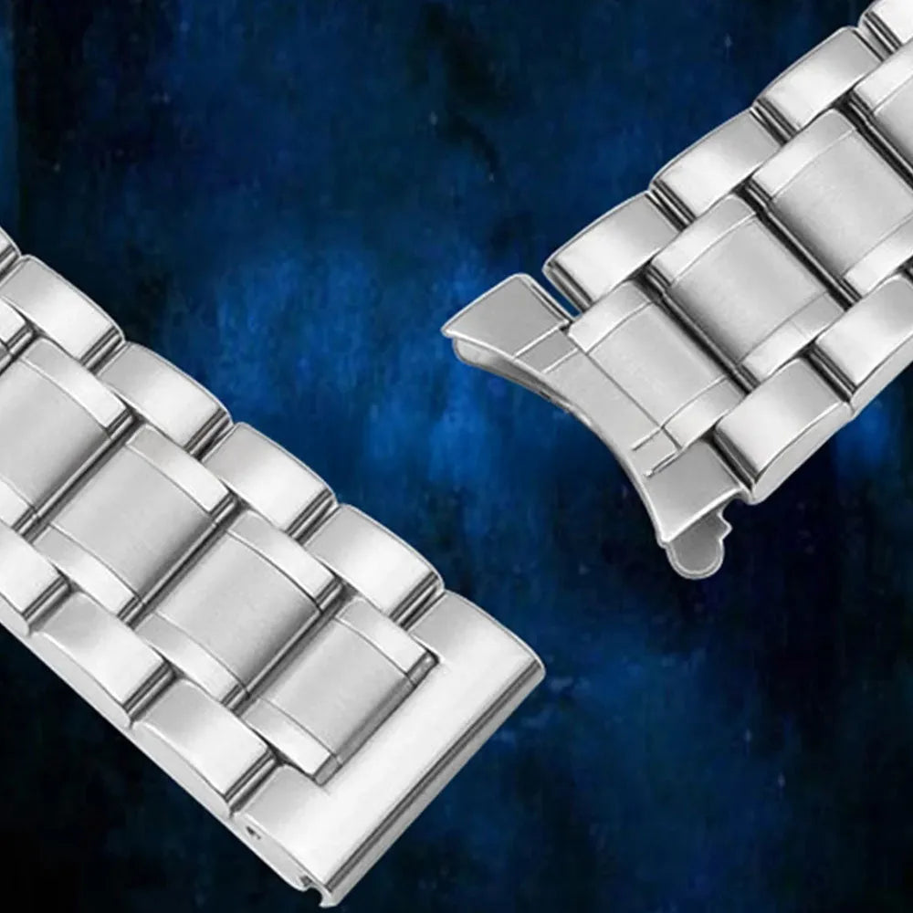 Solid Stainless Steel Watch Band Compatible with 12–24mm Watches – Butterfly Clasp-ChronoCraft-Viva Timepiece