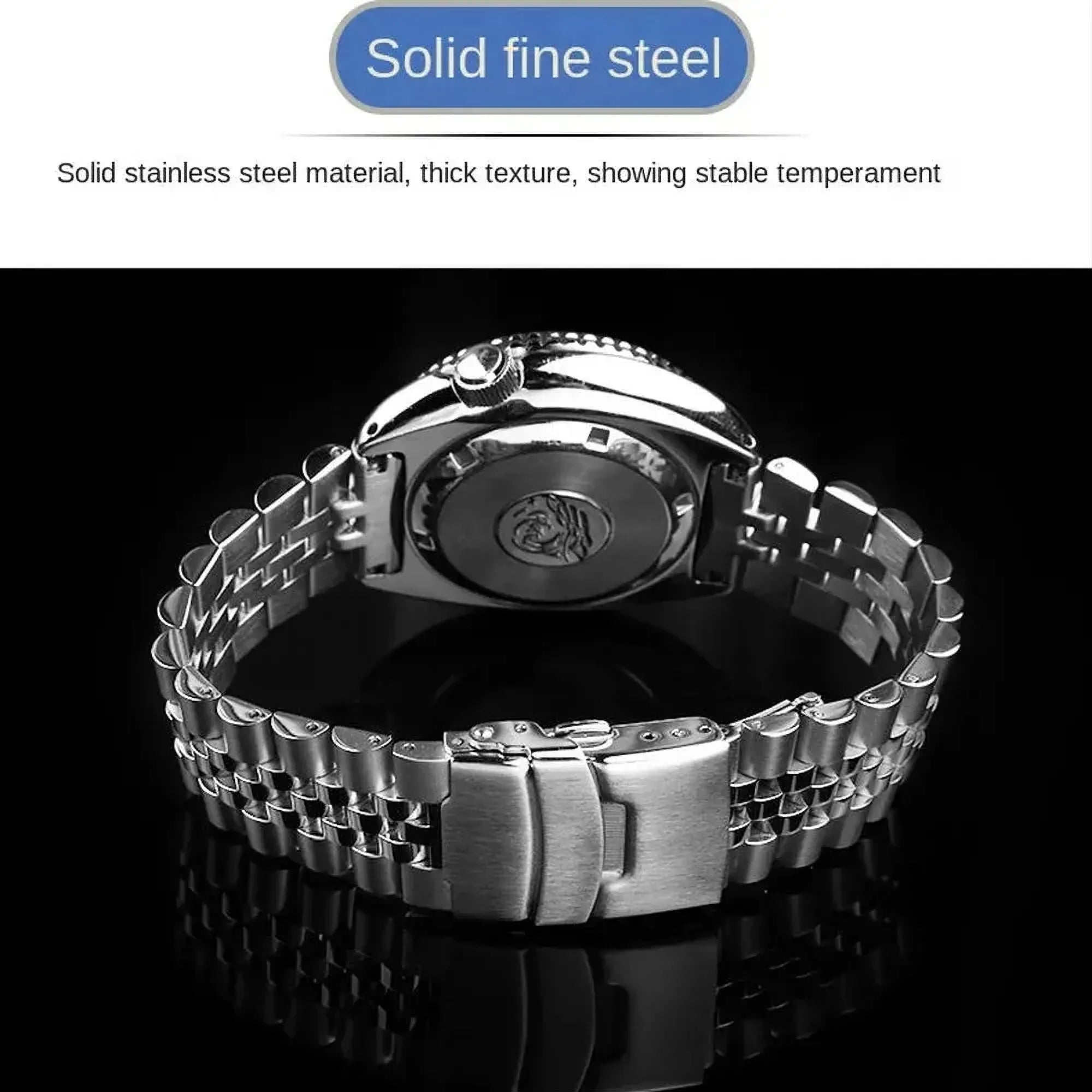 Solid Stainless Steel Watch Band 22mm – Compatible with Turtle Series-ChronoCraft-Viva Timepiece