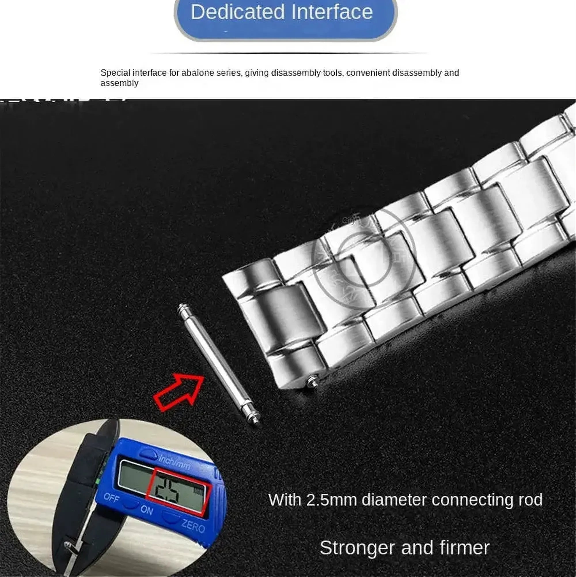 Solid Stainless Steel Watch Band 22mm – Compatible with Turtle Series-ChronoCraft-Viva Timepiece