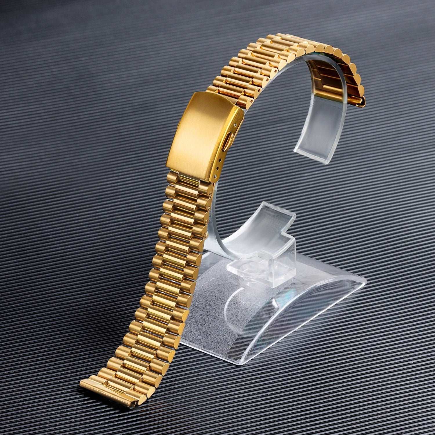 Solid Stainless Steel Watch Bands - Slim Business Strap (10mm, 12mm, 14mm, 16mm) Gold - VivaStraps | Viva Timepiece