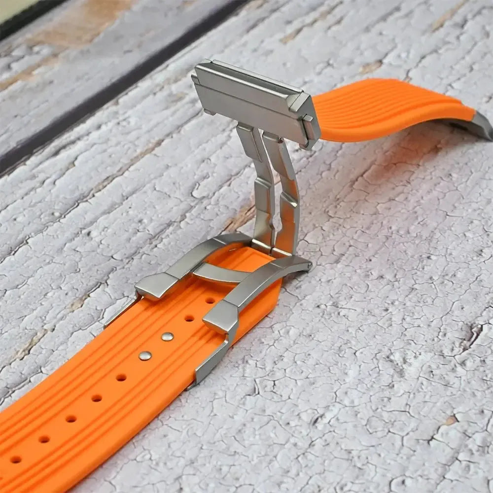 Sport Rubber Strap with Folding Pin Buckle for Apple Watch – 44mm to 49mm