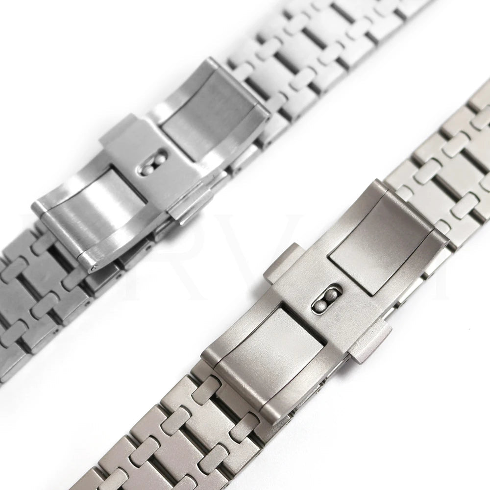 Stainless Steel Integrated-Link Watch Band Compatible with Apple Watch 44mm / 45mm / 49mm