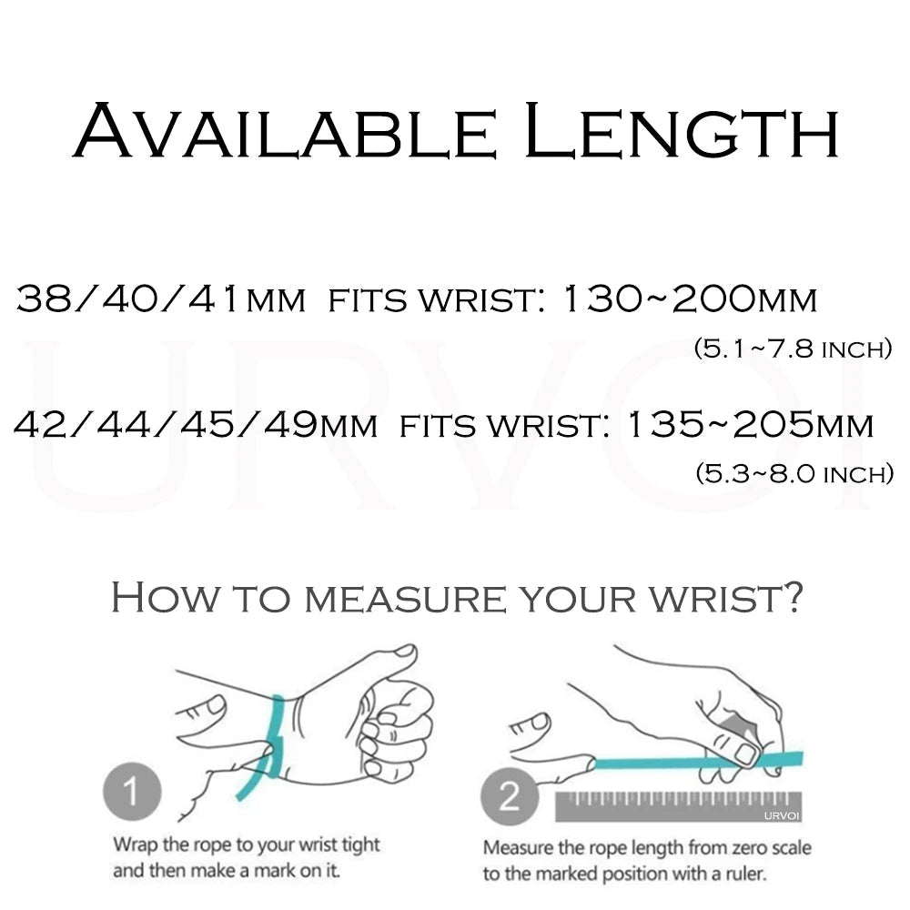 Stainless Steel Integrated-Link Watch Band Compatible with Apple Watch 44mm / 45mm / 49mm