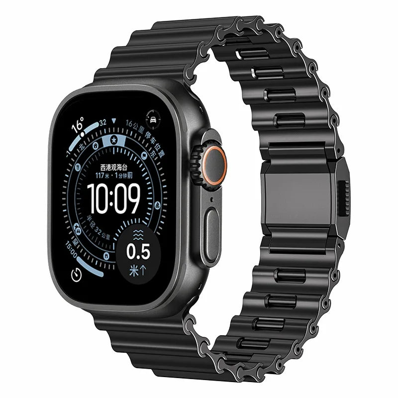 Stainless Steel Magnetic Band Compatible with Apple Watch 42mm–49mm