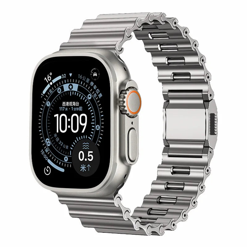 Stainless Steel Magnetic Band Compatible with Apple Watch 42mm–49mm