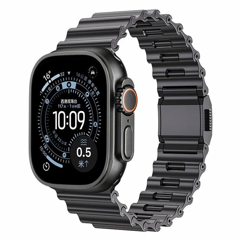 Stainless Steel Magnetic Band Compatible with Apple Watch 42mm–49mm