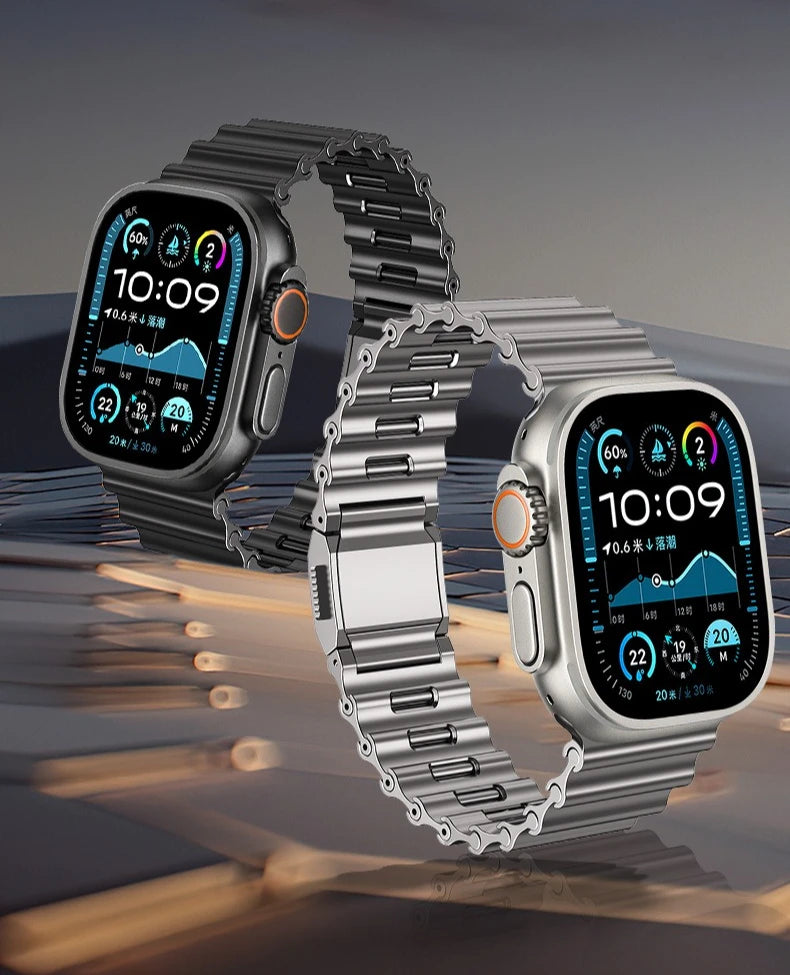 Stainless Steel Magnetic Band Compatible with Apple Watch 42mm–49mm