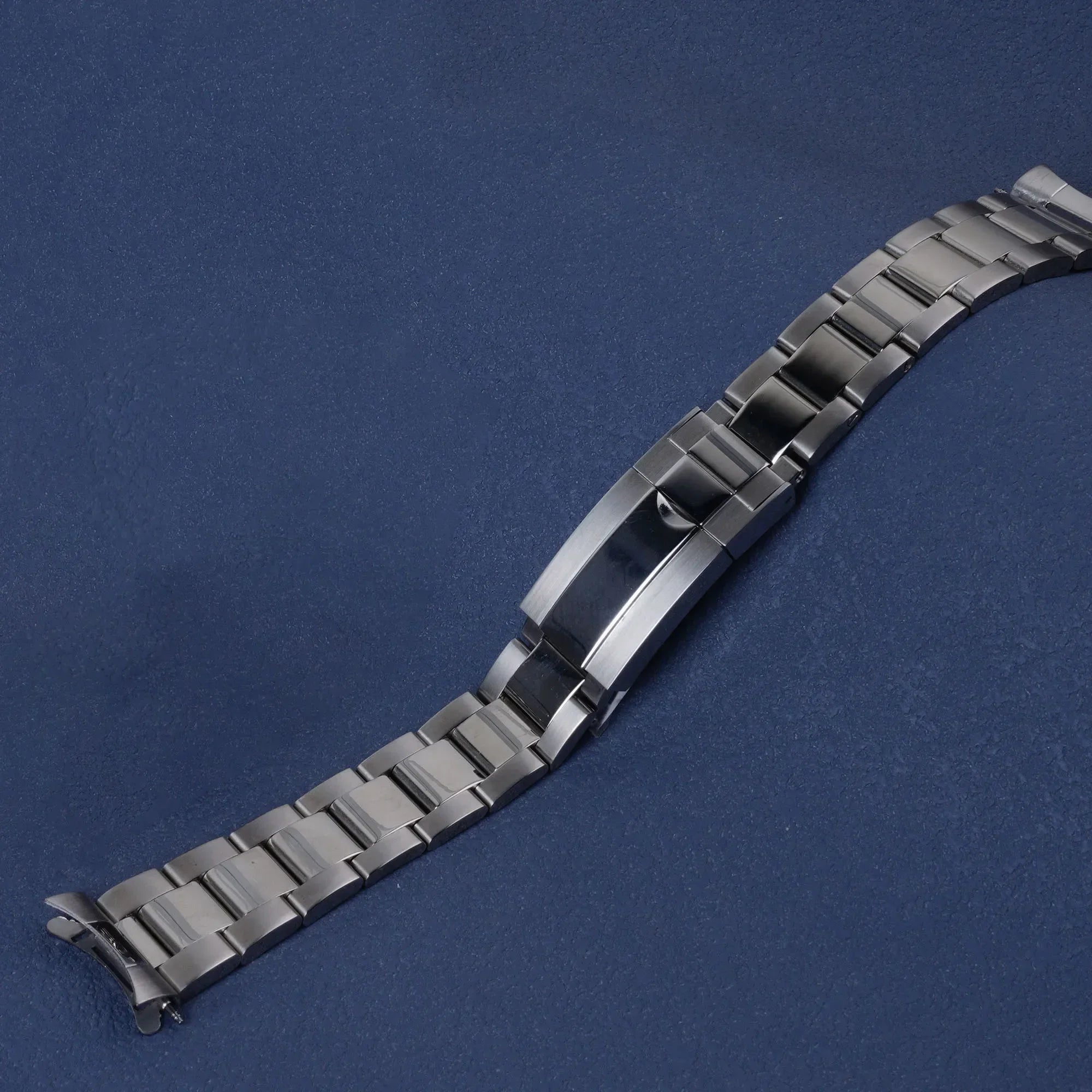 Stainless Steel Oyster-Style Watch Band Compatible with 21mm Watches – Deployment Clasp-ChronoCraft-Viva Timepiece