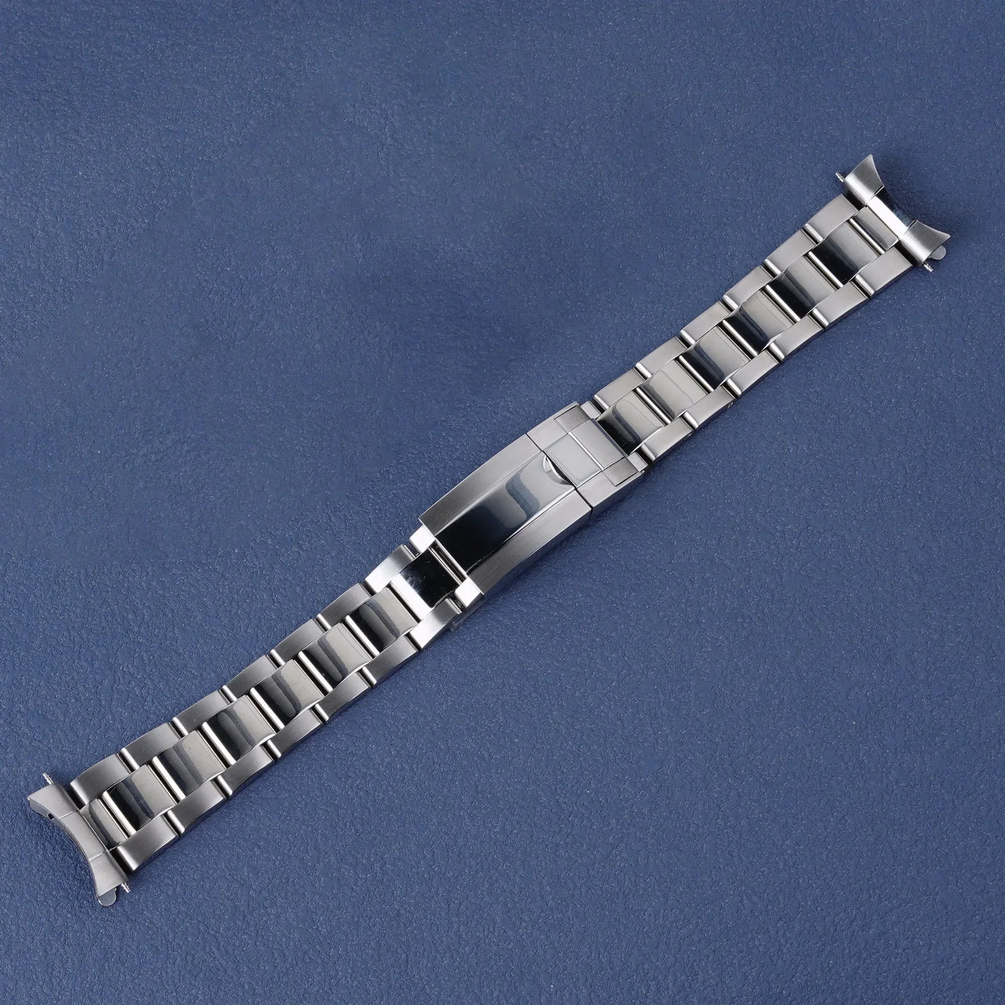 Stainless Steel Oyster-Style Watch Band Compatible with 21mm Watches – Deployment Clasp-ChronoCraft-Viva Timepiece
