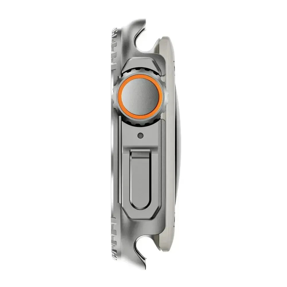 Stainless Steel Rugged Metal Case for Apple Watch – Compatible with Series 4–11 & Ultra Models (44mm / 45mm / 49mm)