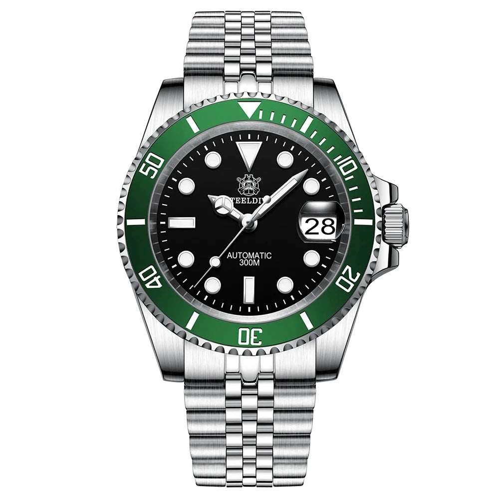 Steeldive Submariner Ceramic Bezel Full Lume Homage Watch SD1953 53HH GR JBL