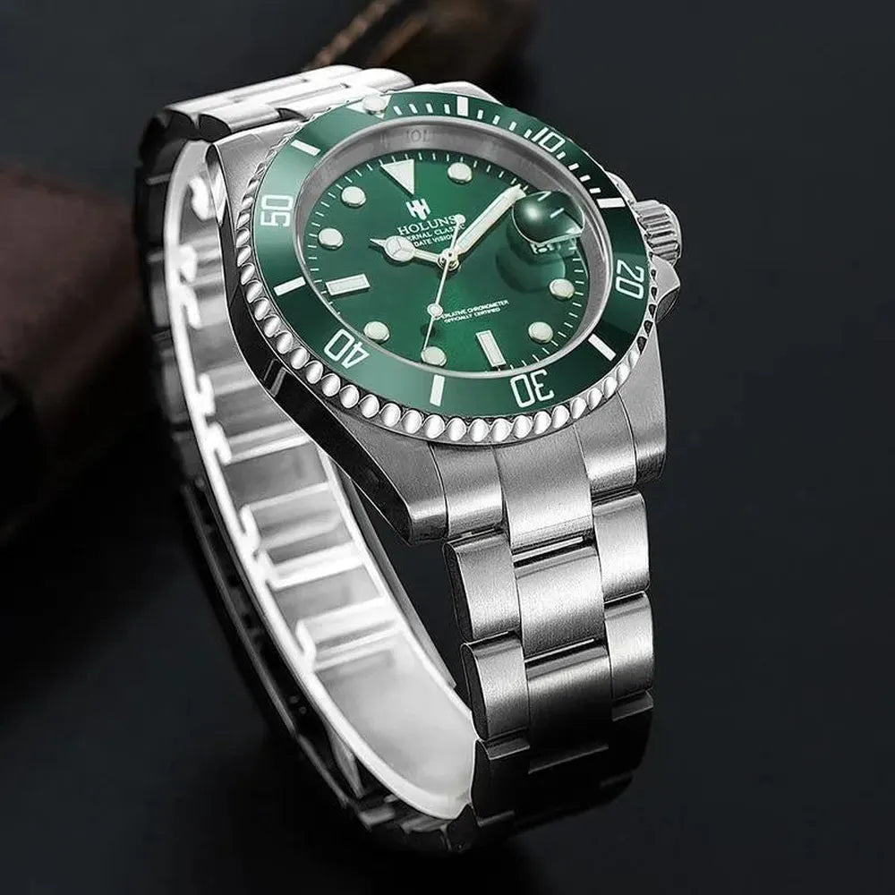 Sub-Date Automatic Diver Watch - Sapphire / Glidelock-Holuns-Viva Timepiece