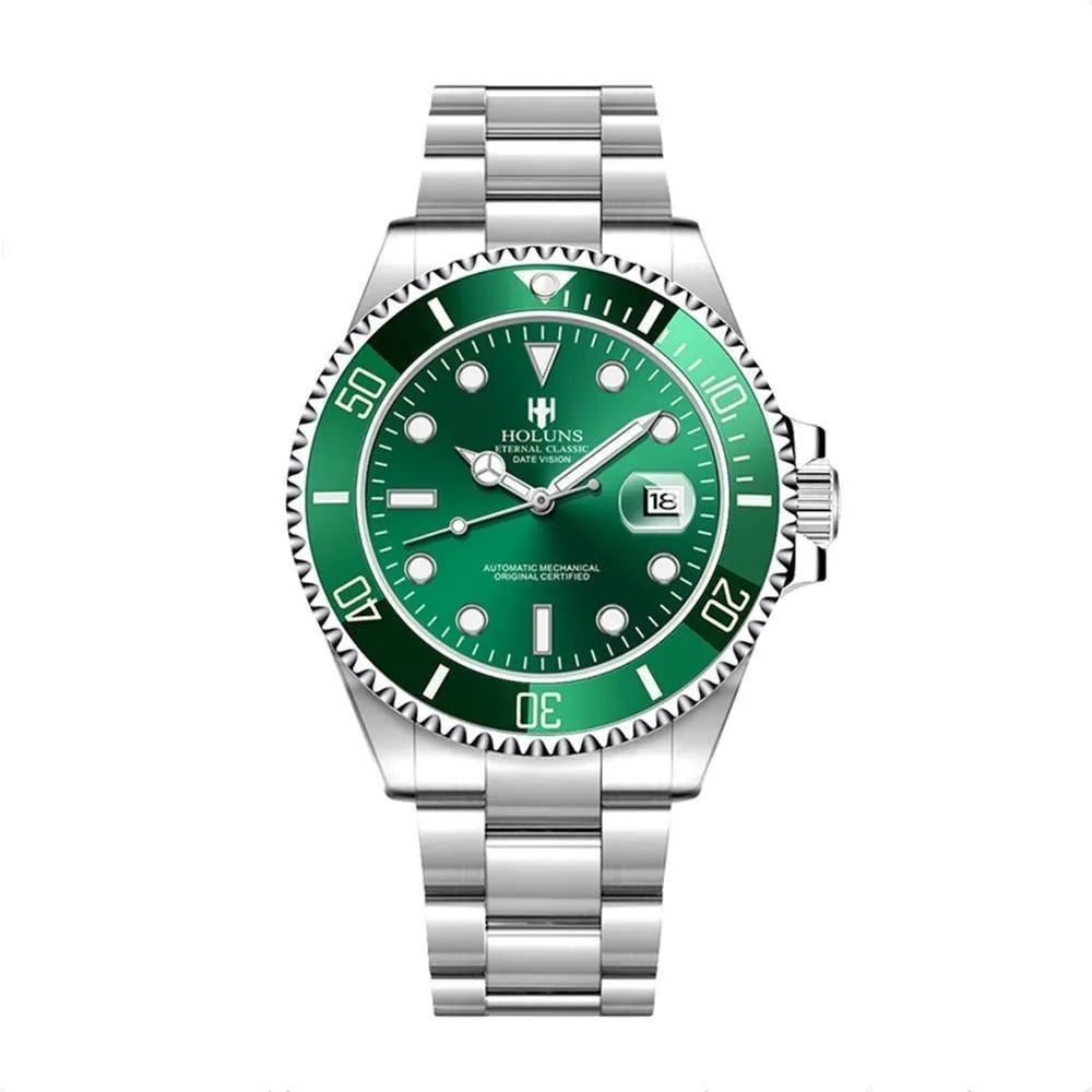 Sub-Date Automatic Diver Watch - Sapphire / Glidelock-Holuns-Viva Timepiece