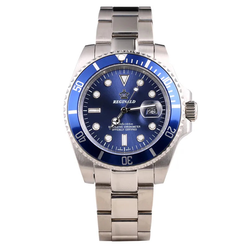 Sub-Date Stainless Steel Quartz Men’s Watch-REGINALD-Viva Timepiece
