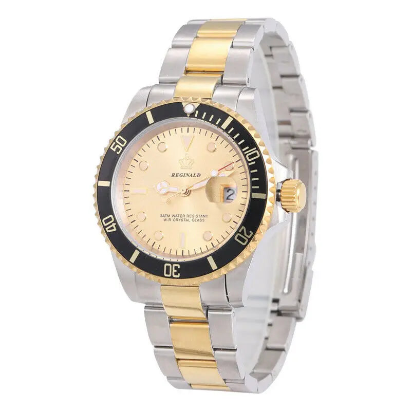Sub-Date Stainless Steel Quartz Men’s Watch-REGINALD-Viva Timepiece