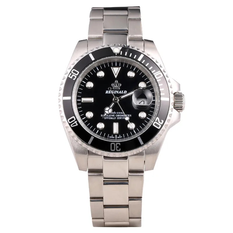 Sub-Date Stainless Steel Quartz Men’s Watch-REGINALD-Viva Timepiece