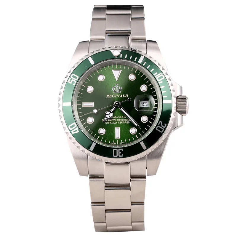 Sub-Date Stainless Steel Quartz Men’s Watch-REGINALD-Viva Timepiece