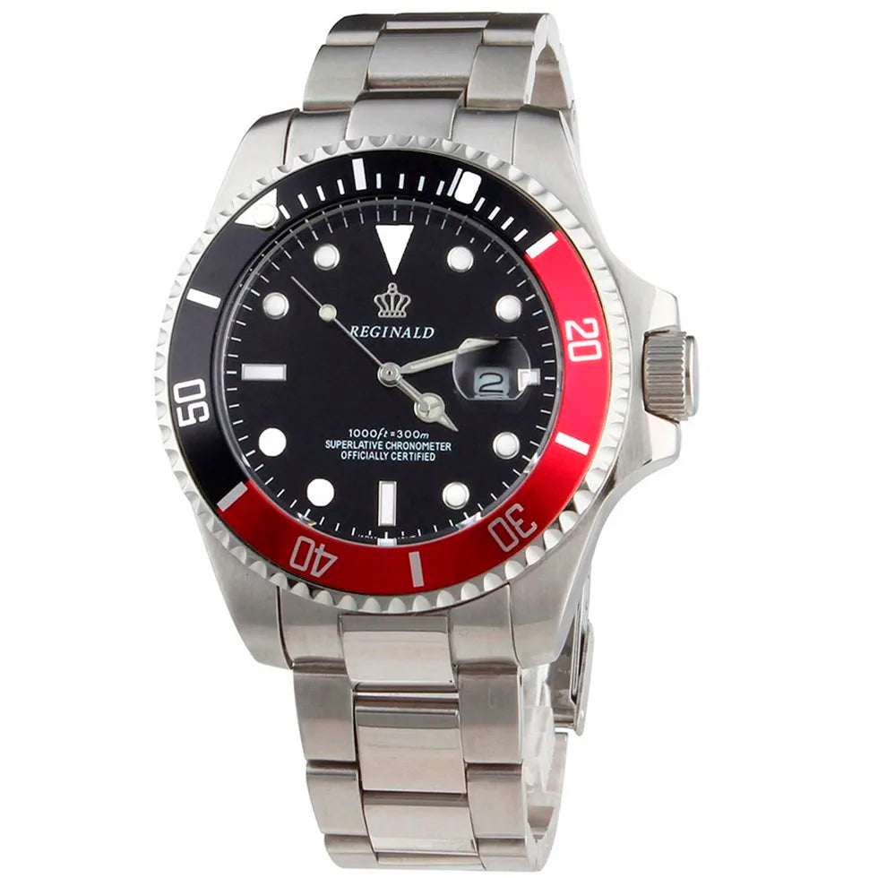Sub-Date Stainless Steel Quartz Men’s Watch-REGINALD-Viva Timepiece