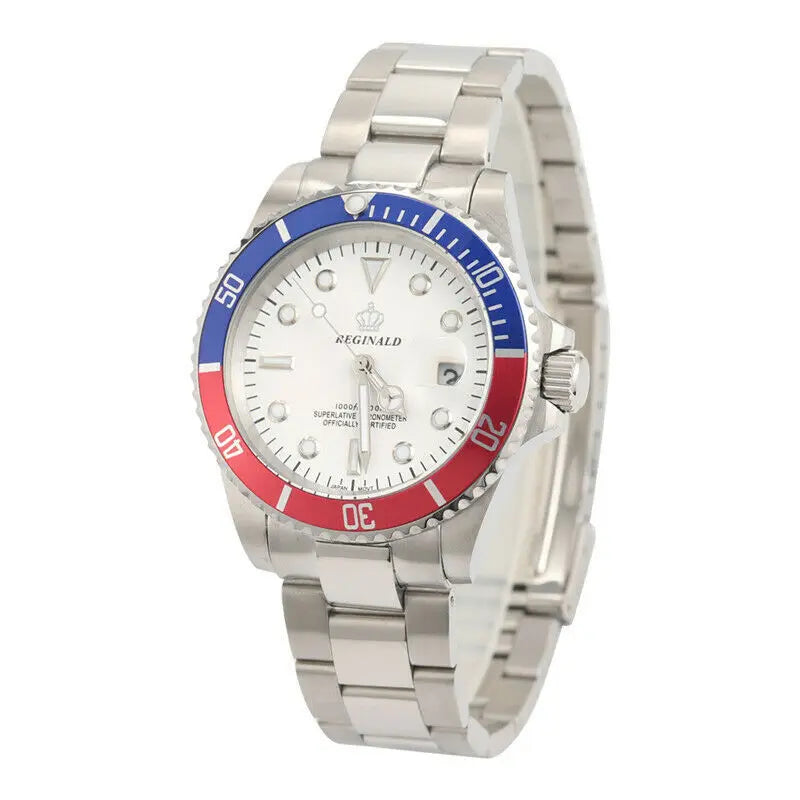 Sub-Date Stainless Steel Quartz Men’s Watch-REGINALD-Viva Timepiece