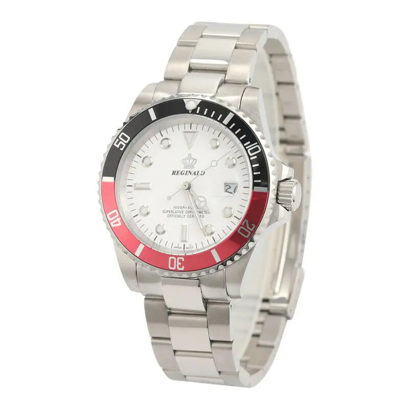 Sub-Date Stainless Steel Quartz Men’s Watch-REGINALD-Viva Timepiece