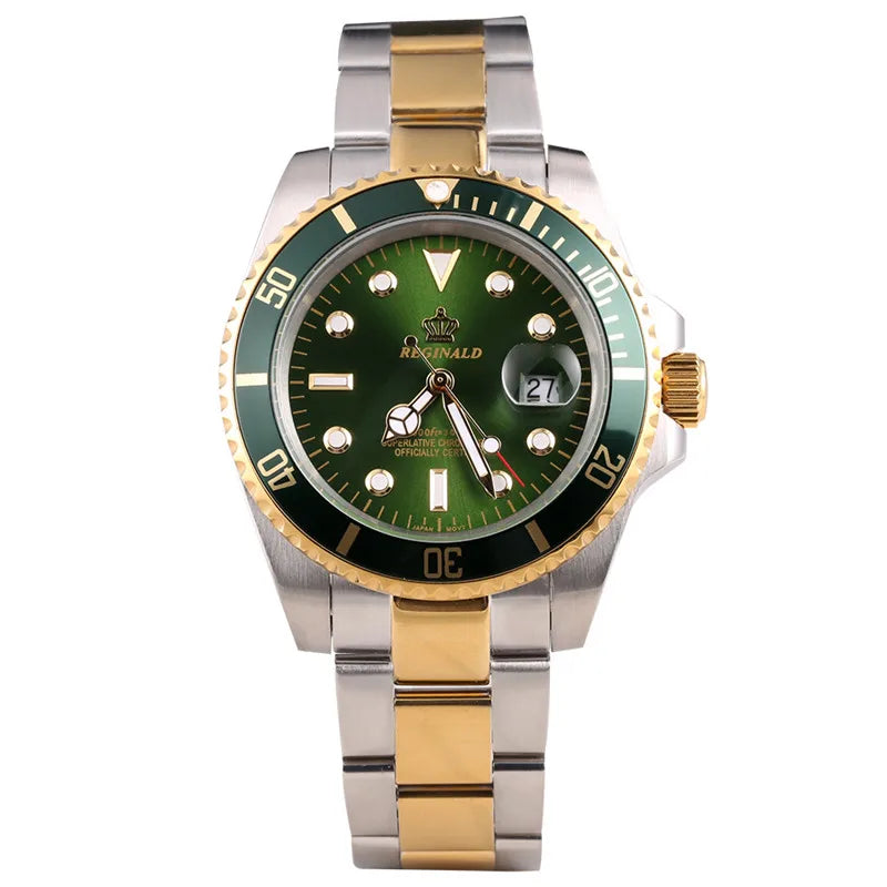 Sub-Date Stainless Steel Quartz Men’s Watch-REGINALD-Viva Timepiece