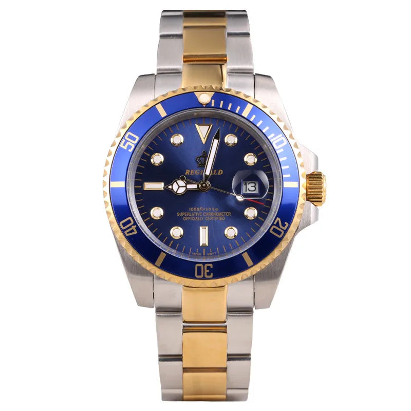 Sub-Date Stainless Steel Quartz Men’s Watch-REGINALD-Viva Timepiece