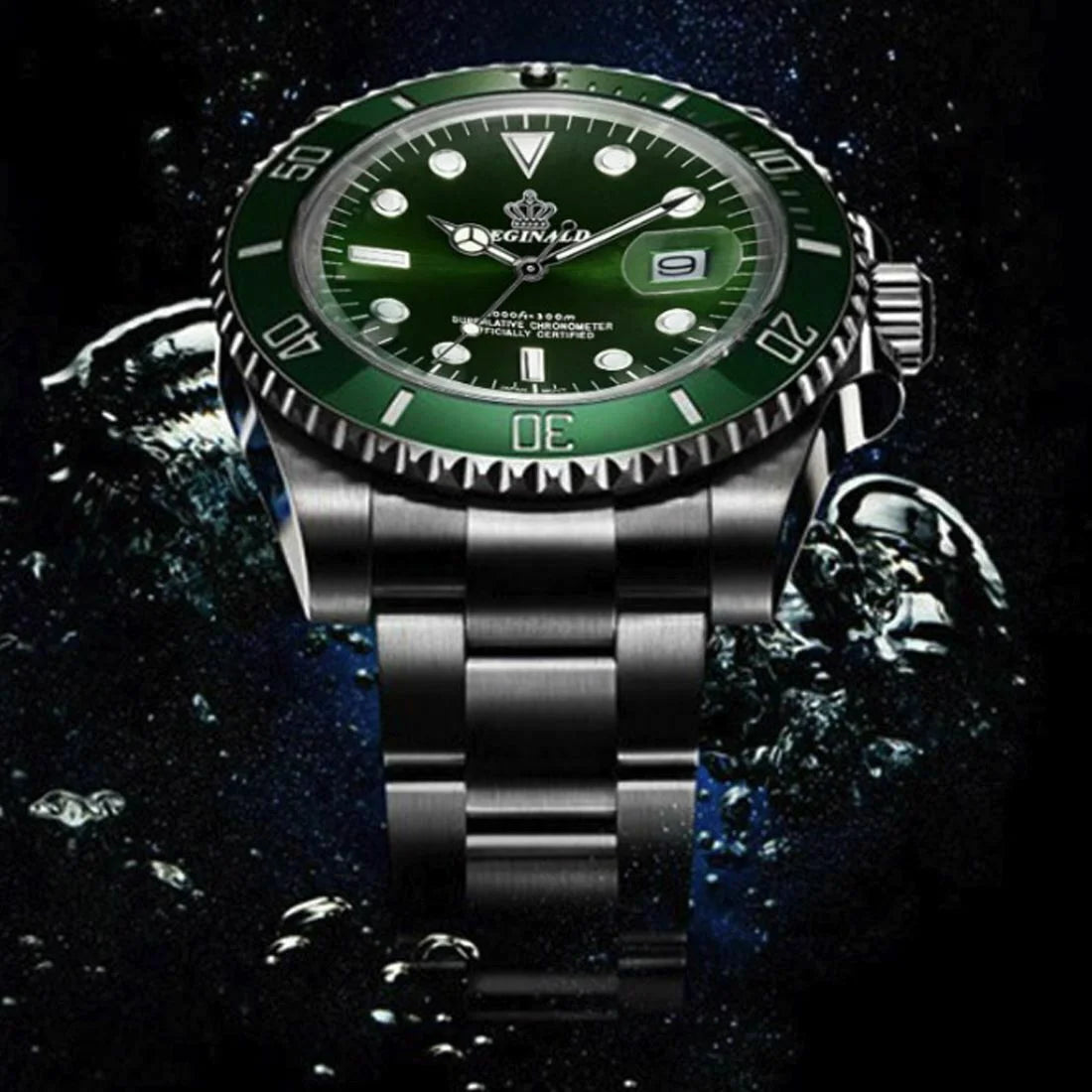 Sub-Date Stainless Steel Quartz Men’s Watch-REGINALD-Viva Timepiece