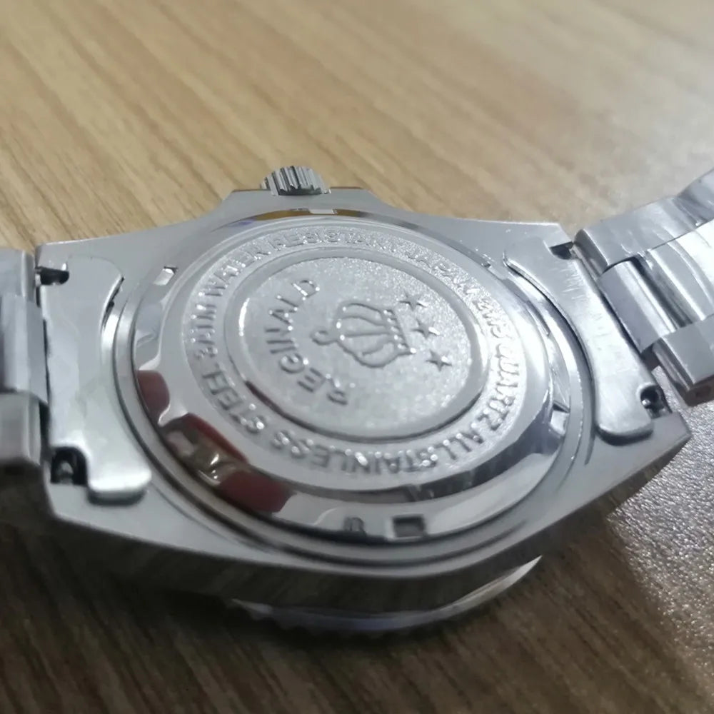 Sub-Date Stainless Steel Quartz Men’s Watch-REGINALD-Viva Timepiece