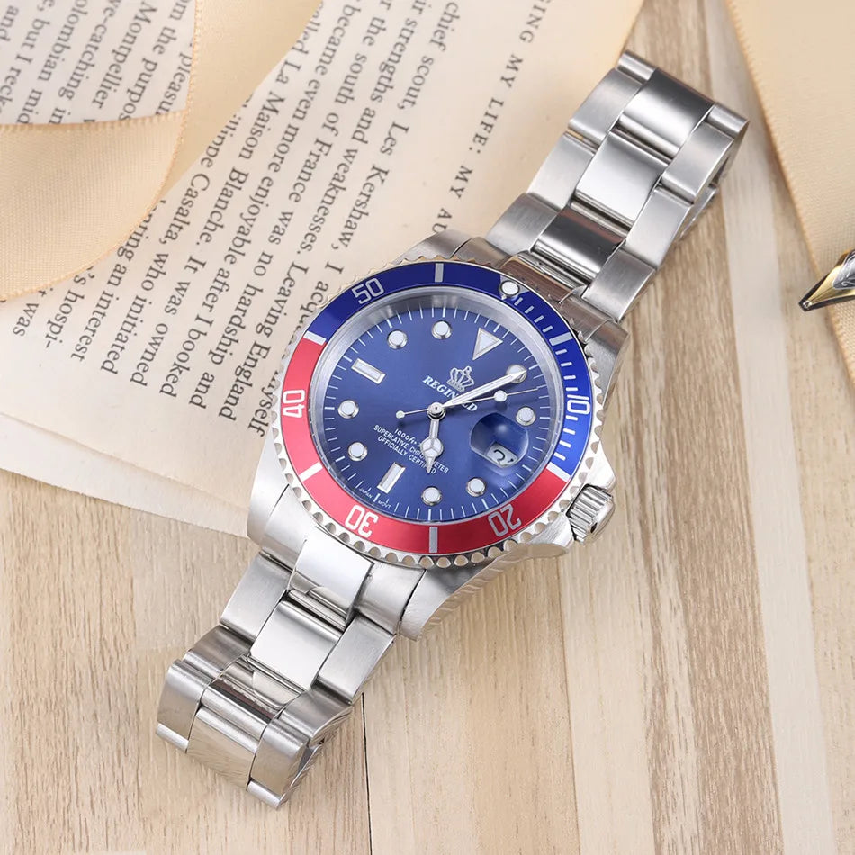 Sub-Date Stainless Steel Quartz Men’s Watch-REGINALD-Viva Timepiece