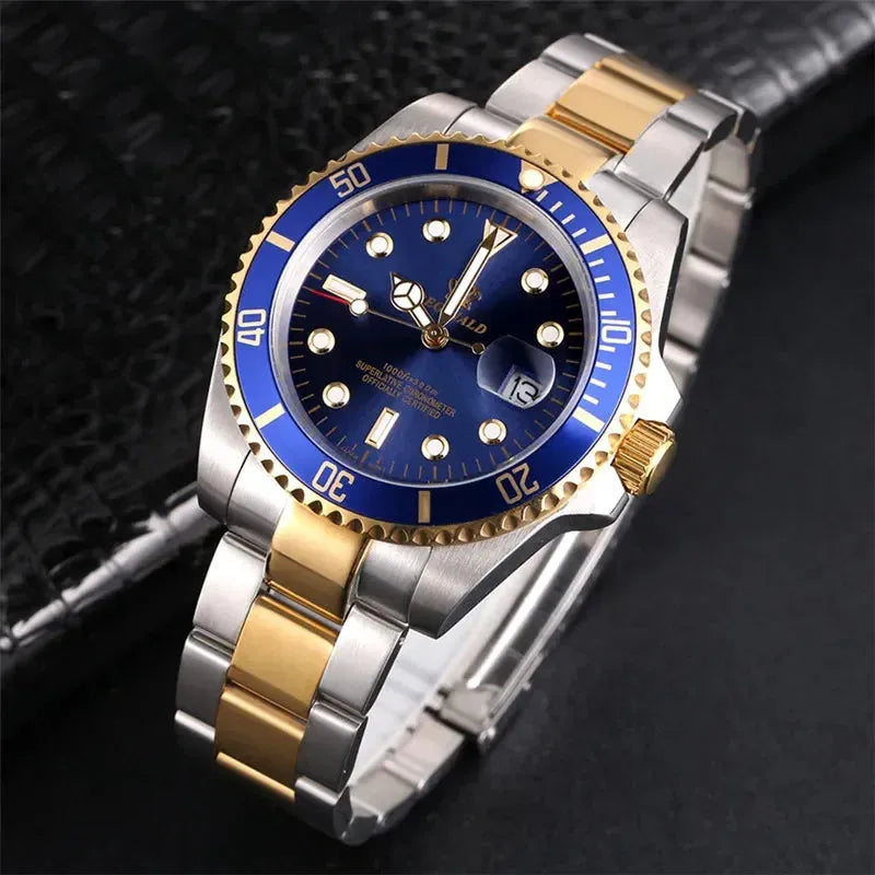 Sub-Date Stainless Steel Quartz Men’s Watch-REGINALD-Viva Timepiece
