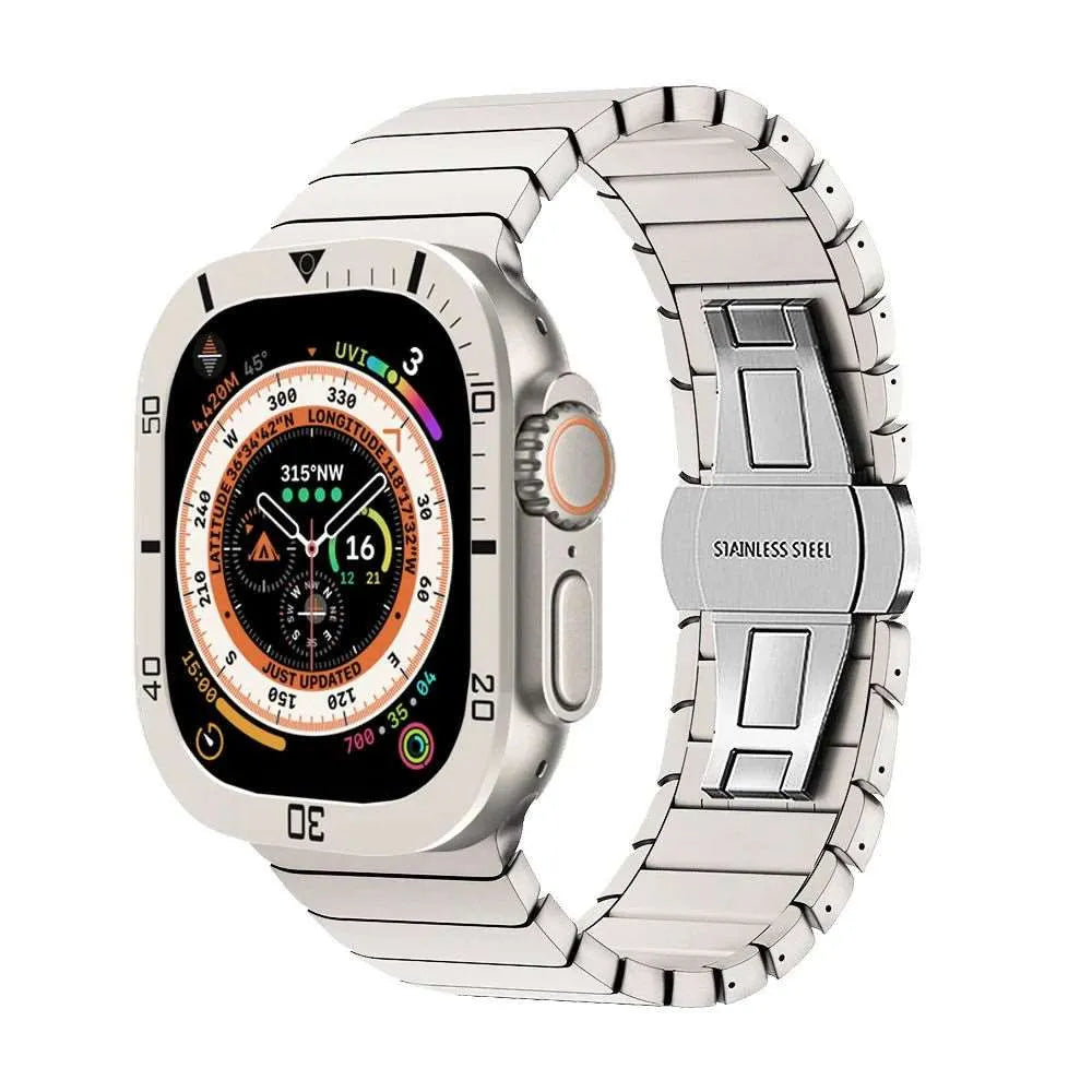 Tempered Glass Protective Bezel Frame Compatible with Apple Watch Ultra 49mm