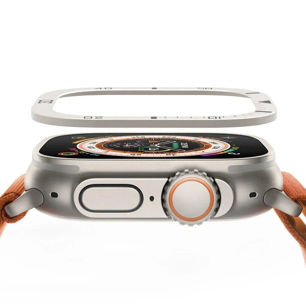 Tempered Glass Protective Bezel Frame Compatible with Apple Watch Ultra 49mm