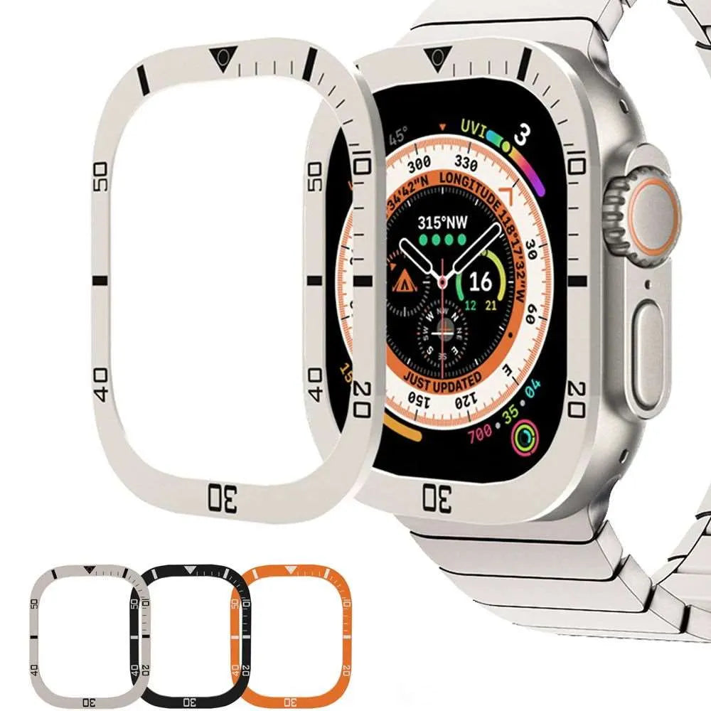 Tempered Glass Protective Bezel Frame Compatible with Apple Watch Ultra 49mm