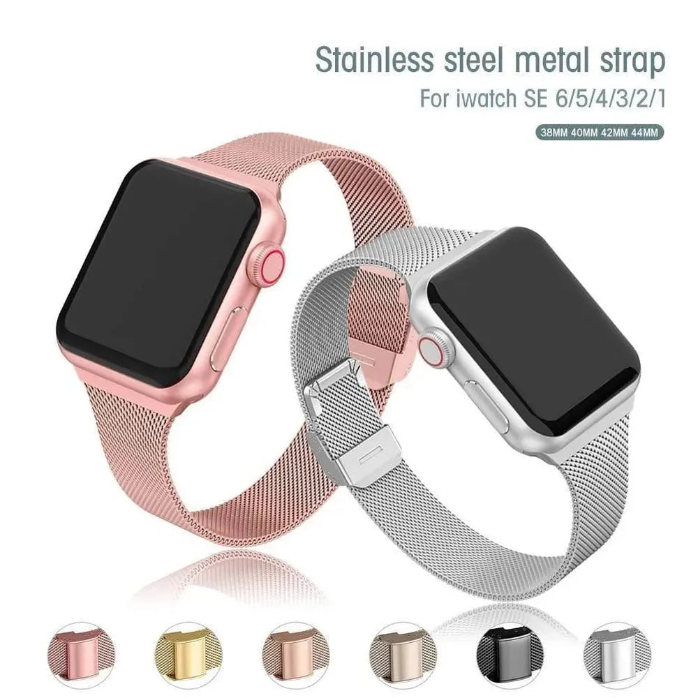 Slim Milanese Mesh Steel Strap for Apple Watch (38–49mm)-ModuLoop-Viva Timepiece