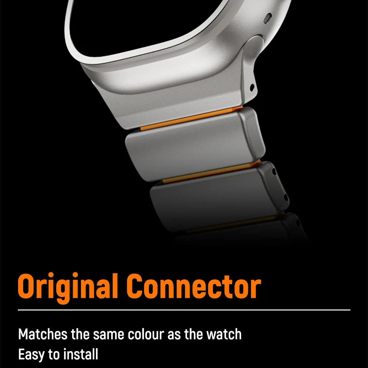 Titanium Magnetic Bracelet Strap – Compatible with Apple Watch