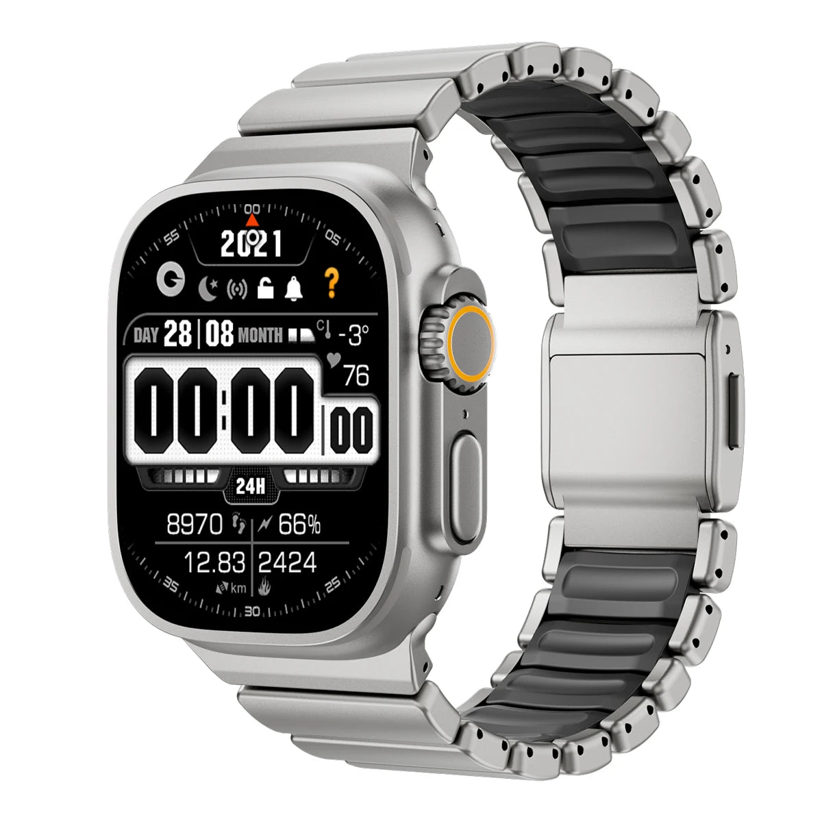 Titanium Magnetic Bracelet Strap – Compatible with Apple Watch