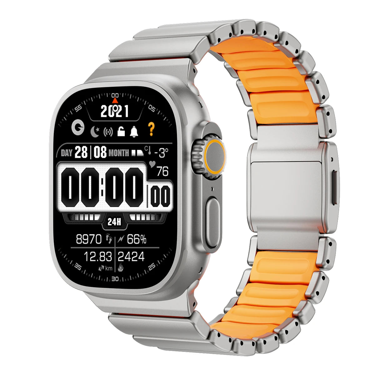 Titanium Magnetic Bracelet Strap – Compatible with Apple Watch