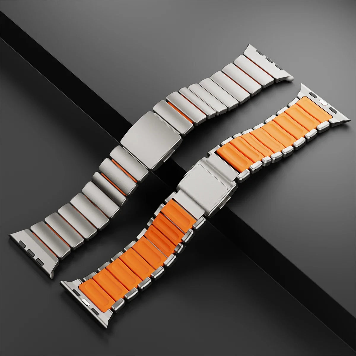 Titanium Magnetic Bracelet Strap – Compatible with Apple Watch