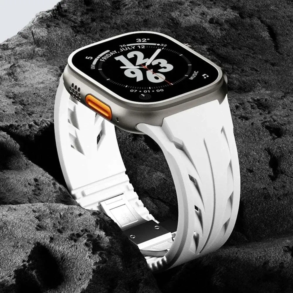 Universal Cut-to-Size Rubber Sports Strap for Apple Watch 42–49mm-Tivra-Viva Timepiece