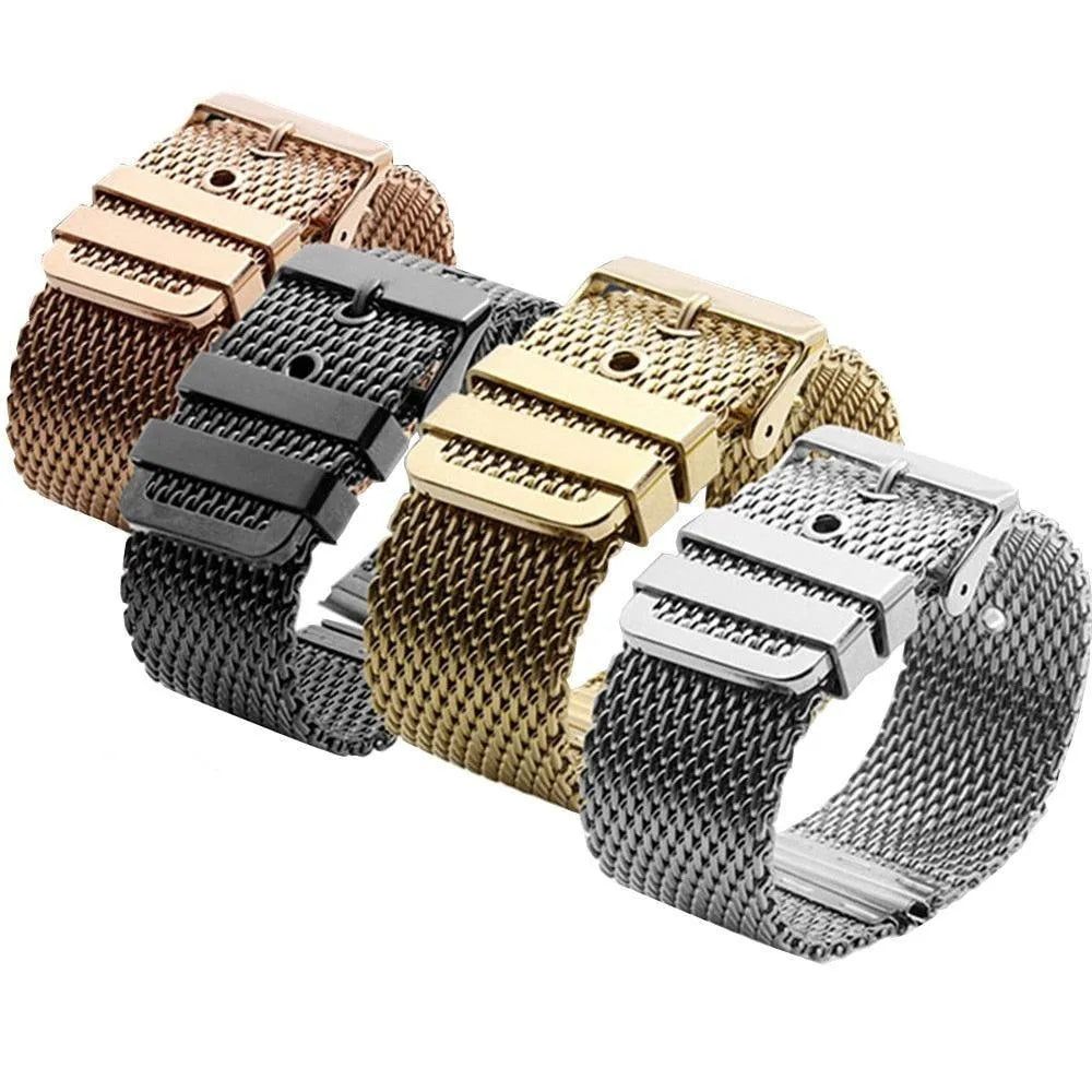 Milanese Stainless Steel Mesh Strap for Traditional Watches – Ultra Thin 18mm / 20mm / 22mm / 24mm Pin Buckle Band-VivaStraps-Viva Timepiece