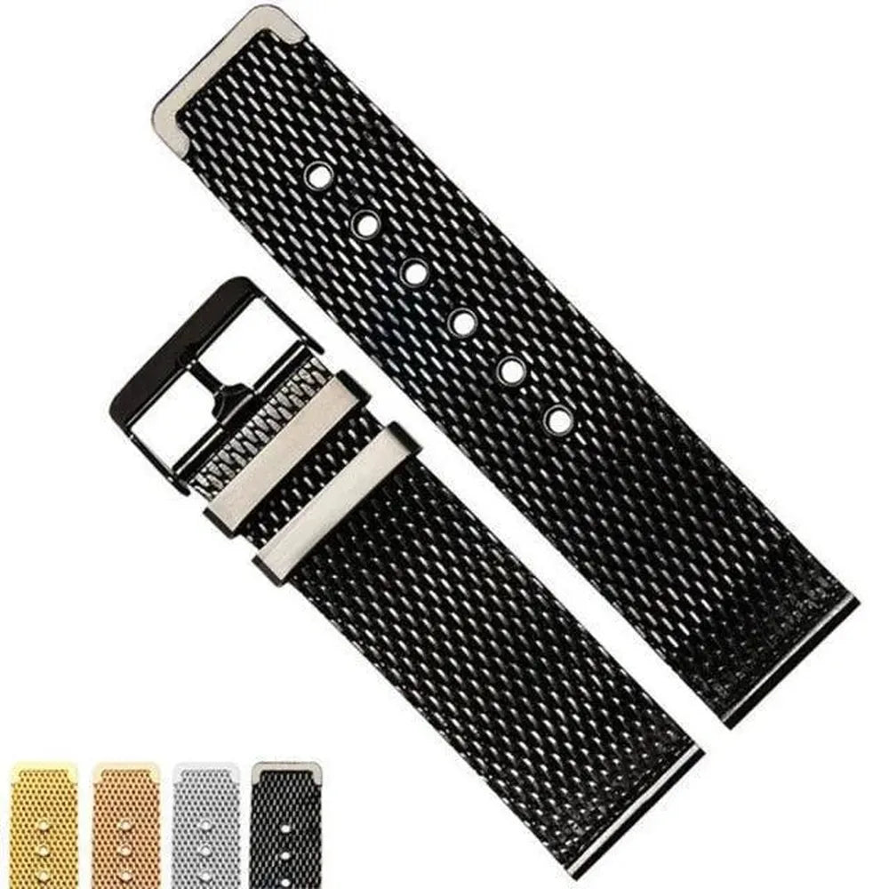Milanese Stainless Steel Mesh Strap for Traditional Watches – Ultra Thin 18mm / 20mm / 22mm / 24mm Pin Buckle Band-VivaStraps-Viva Timepiece