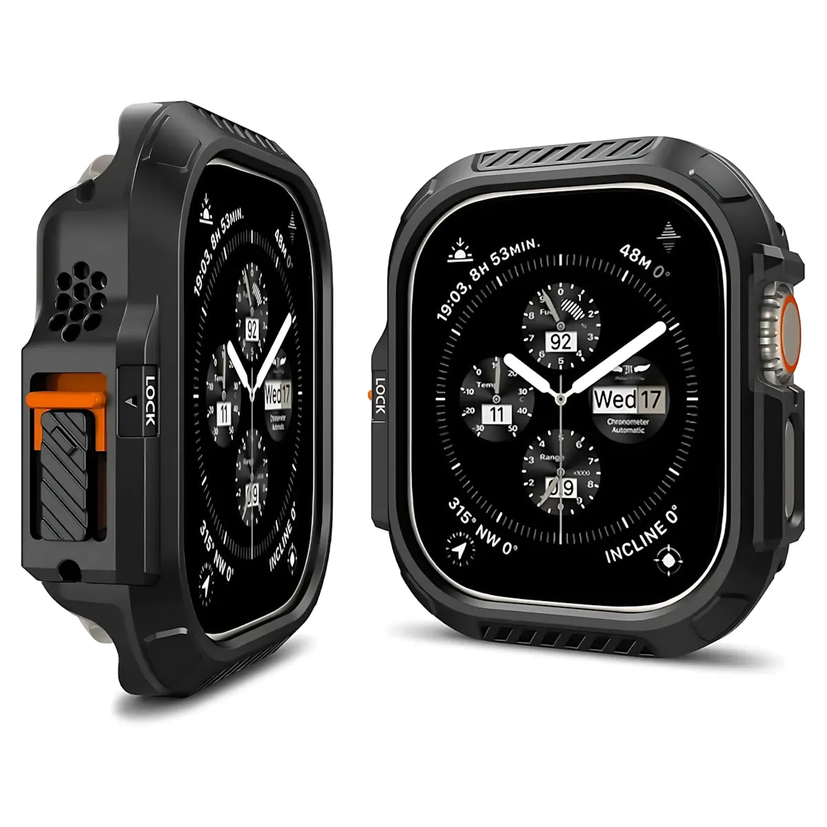 Lock-Fit Protective Case Compatible with Apple Watch – Hybrid Polymer Guard-Tivra-Viva Timepiece