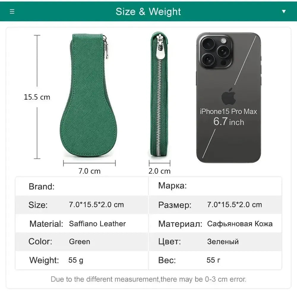 VivaPort Retro Leather Single Slot Watch Case Travel Pouch